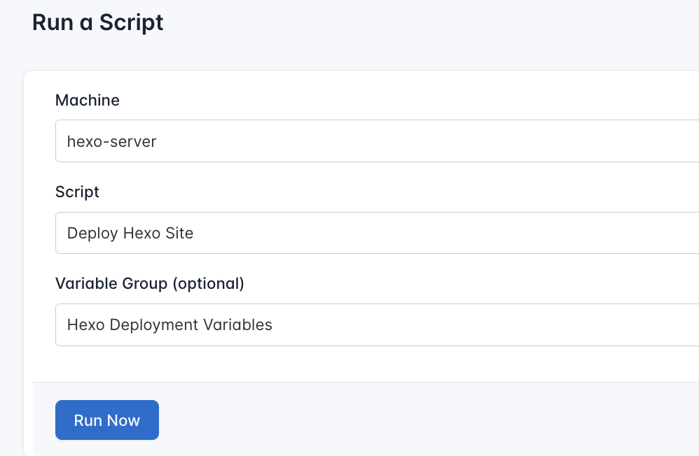 Screenshot of creating a new runlog