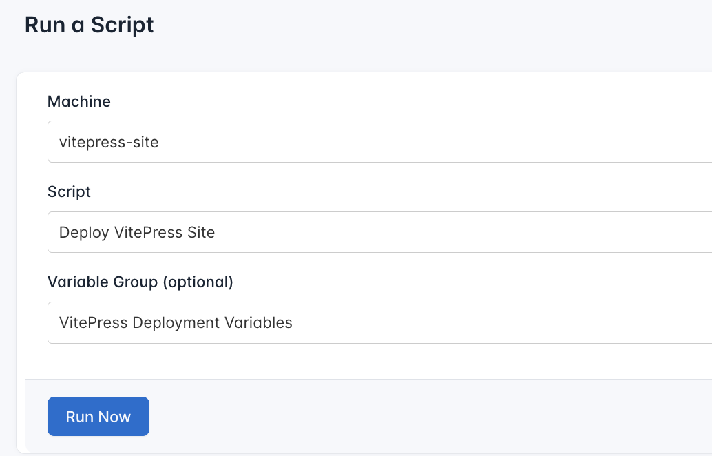 Screenshot of creating a new runlog