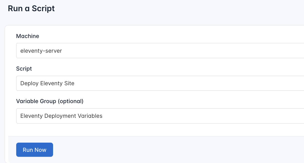 Screenshot of creating a new runlog