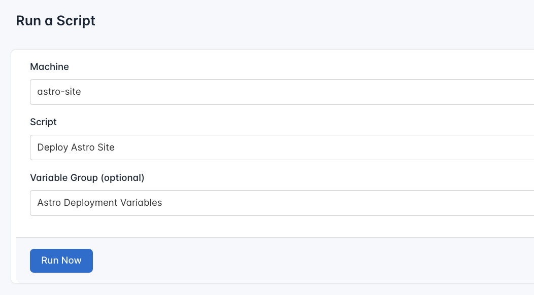 Screenshot of creating a new runlog