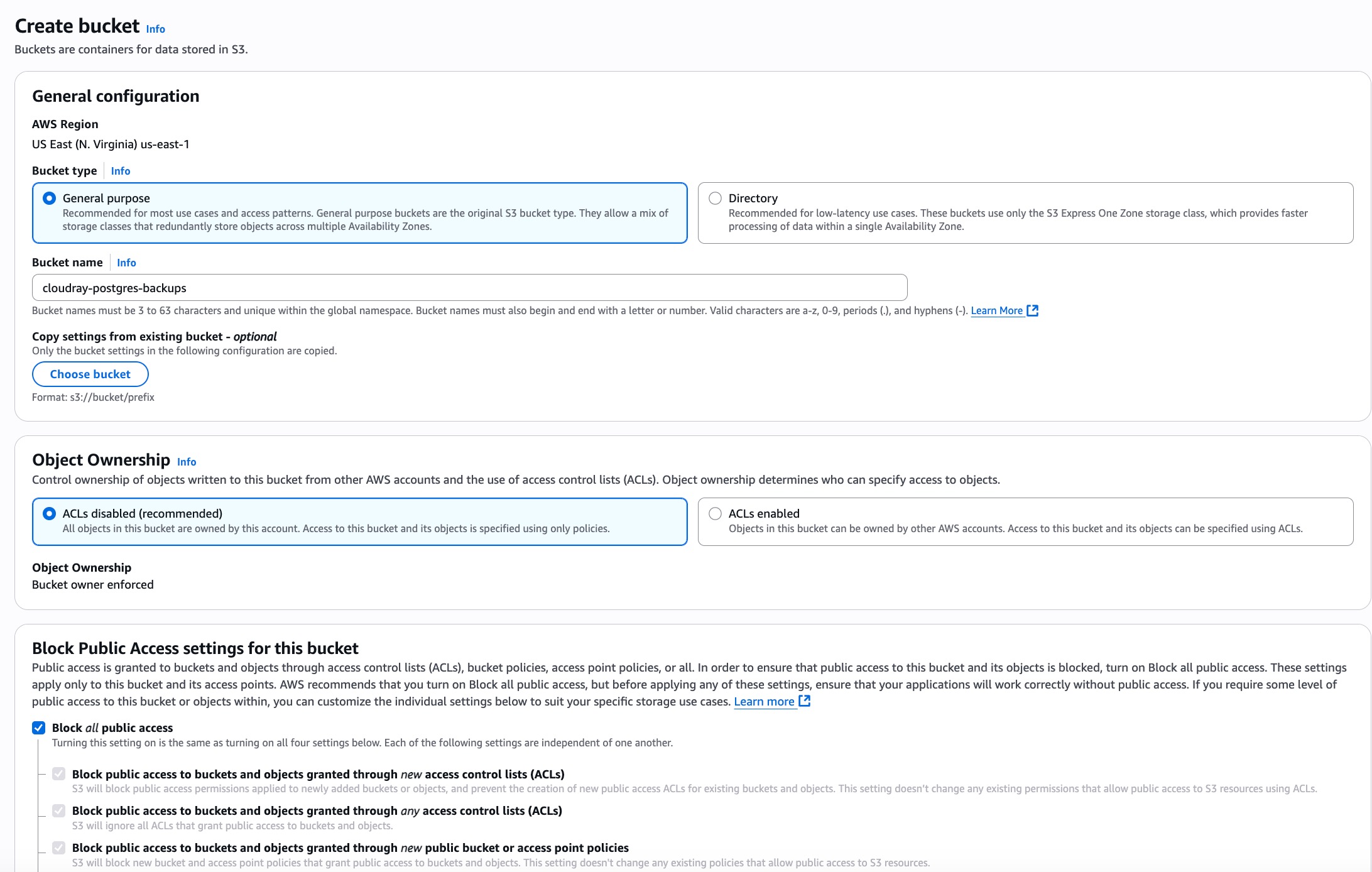 Screenshot of adding permission on AWS console
