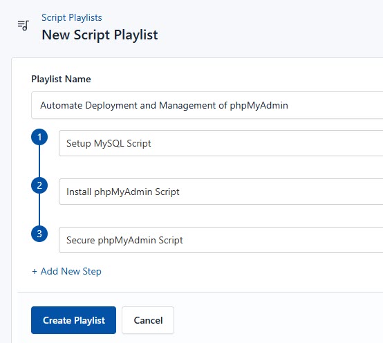 Locate the script playlist in CloudRay interface