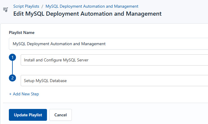 Locate the script playlist in CloudRay interface