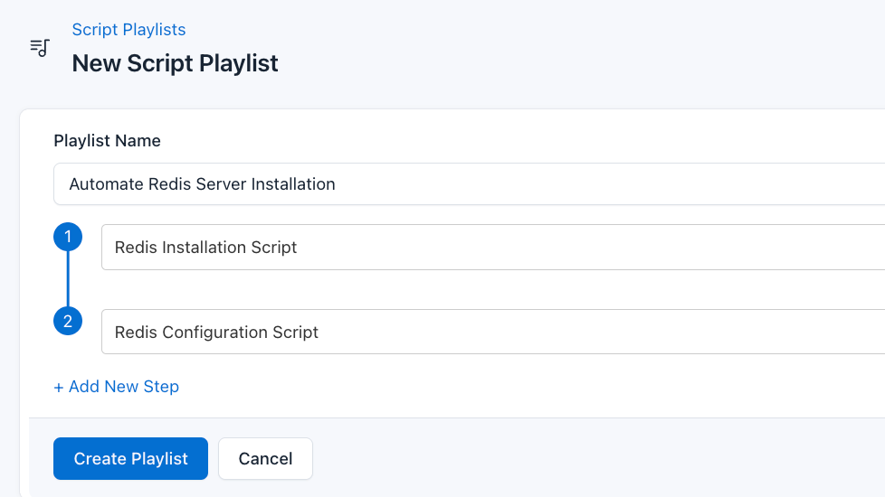 Locate the script playlist in CloudRay interface