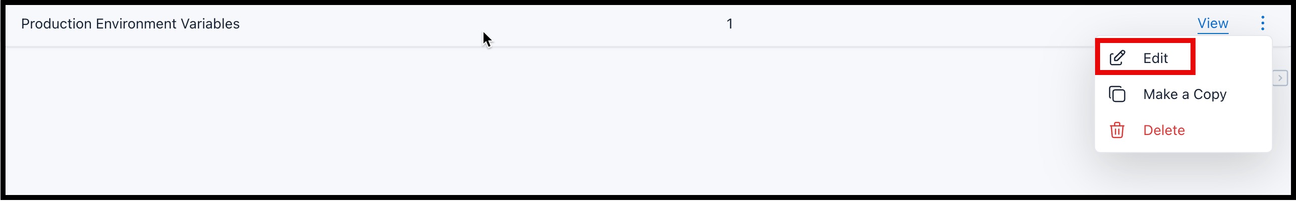 Screenshot of Editing a Variable in CloudRay