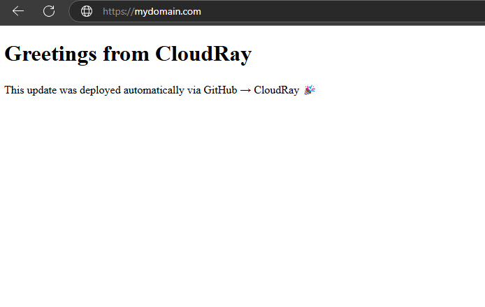 Screenshot of first addition of GitHub secret step