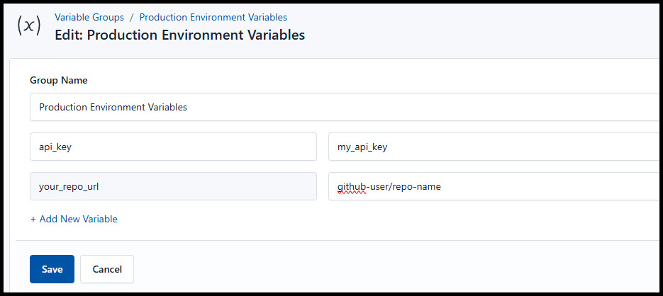 Screenshot of Editing a Variable in CloudRay