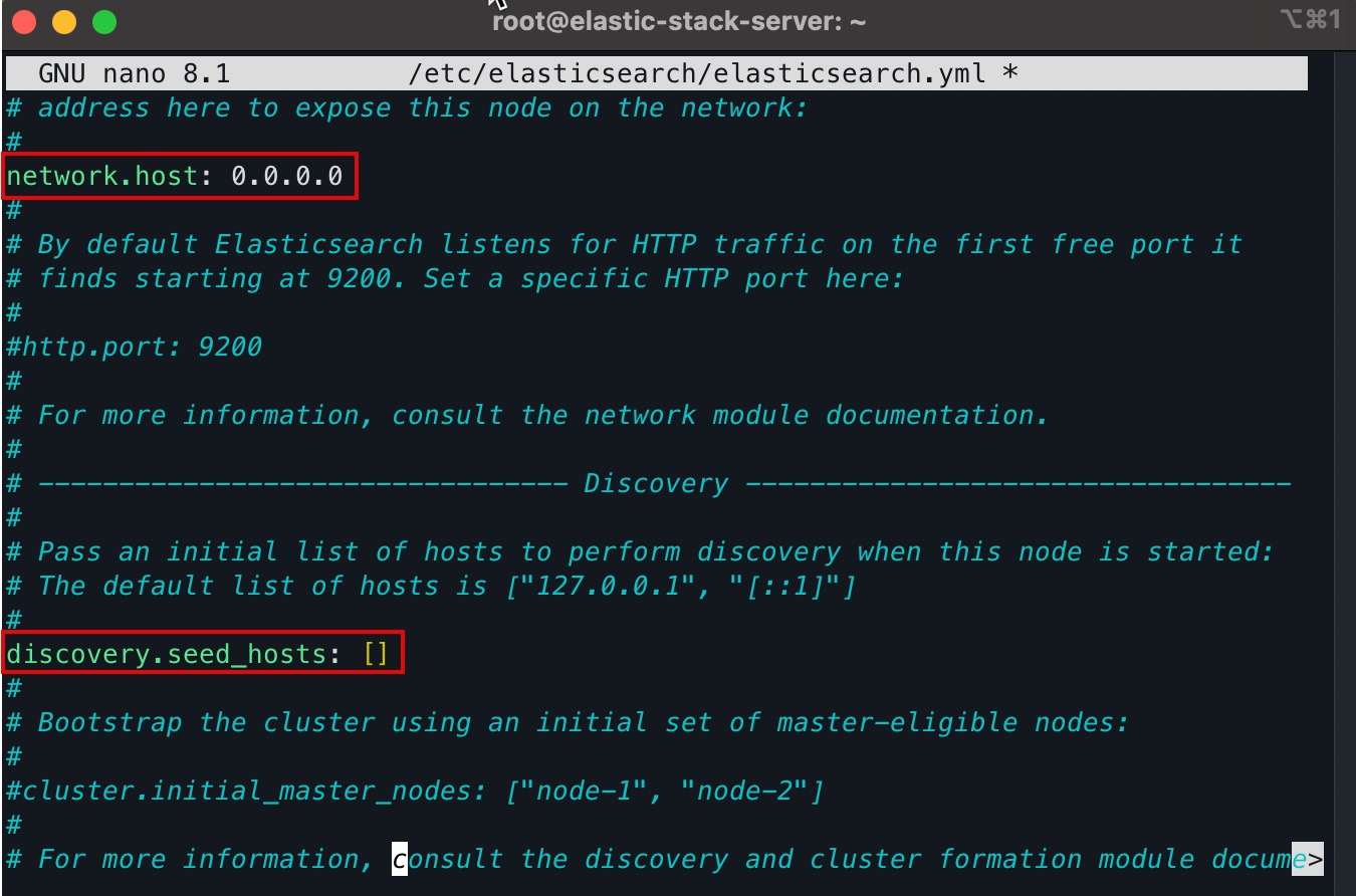 Confirm elastic search status
