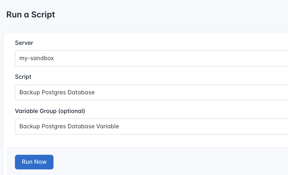 Screenshot of creating a new runlog
