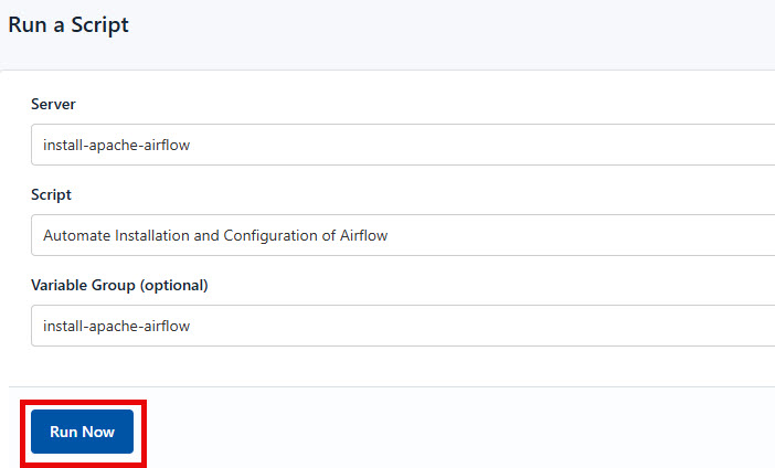 Screenshot of creating a new runlog