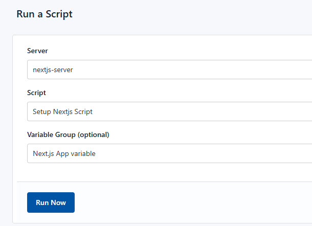 Screenshot of creating a new runlog