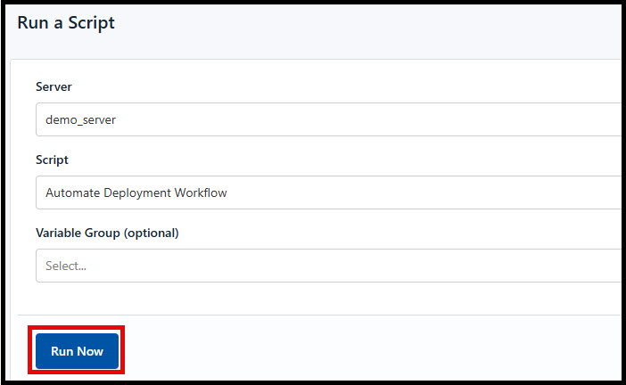 Screenshot of sample Runlog